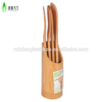 High quality disposable bamboo Kitchen Spoon Set in tube for cooking